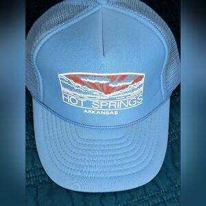 Vintage Hot Springs Arkansas Blue Foam Trucker Hat Nissan Cap